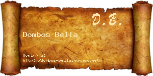Dombos Bella névjegykártya
